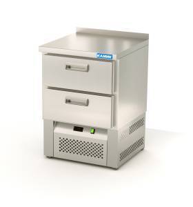 стол охлаждаемый (нижний агрегат, с бортом) 600*700*850 2 ящика для общепит