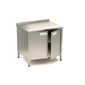 стол сбп закрытый двери распашные (нерж. сталь aisi 430) 1300*800*850  2 двери. для общепит