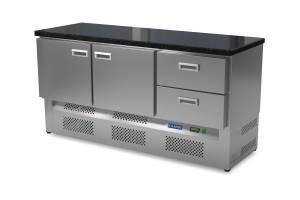 стол холодильный кондитерский (нижний агрегат, столешница гранит) 1650*800*850 2 двери, 2 ящика для общепит