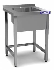 ванна моечная цельнотянутая одинарная (каркас aisi 430) 700*600*850 мойка 600*500*300 по центру, бор для общепит