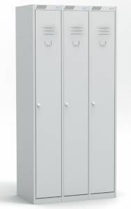 шкаф для одежды сборный модулем шрс - 11/3секции (1850х900х500) для общепит