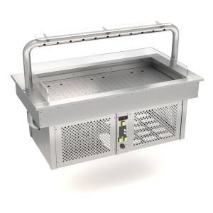 витрина холодильная для рыбы 1300*680*884 встраиваемая, защитный экран для общепит