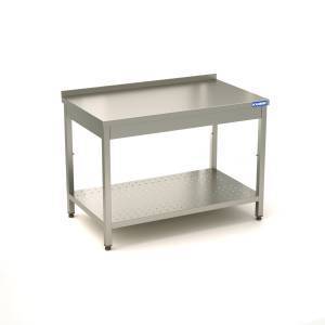 стол сбп производственный разборный полка перф. (каркас и столешница из н.с.aisi 430) 1400*700*850 для общепит