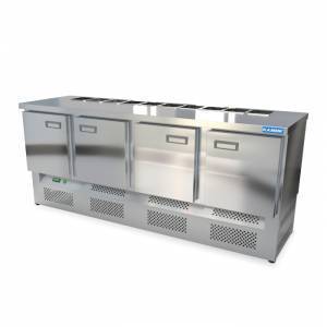 салат-бар холодильный (саладетта) с бортом (нижний агрегат) 2000*600*850  4 двери для общепит