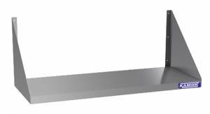 полка настенная крепление вверх (сплошная из н.с. aisi 304) 1700*400*250 для общепит