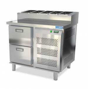 салат-бар охлаждаемый без борта (нижний агрегат) 1000*800*850 2 ящика для общепит