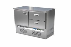 стол морозильный (нижний агрегат, столешница нерж) 1150*800*850 1 дверь, 2 ящика для общепит